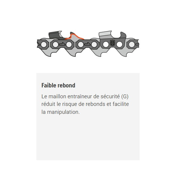 Chaîne X-CUT SP33G Semi chisel pixel .325" 1,3mm 50cm  HUSQVARNA