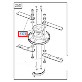 Paire de lames droite tondeuse autoportée KUBOTA RC44C-FC3