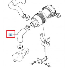 Tuyau d'admission air K121182120 KUBOTA