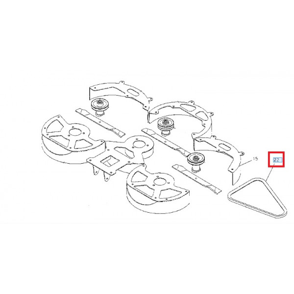 Courroie lame  0055562330 KUBOTA