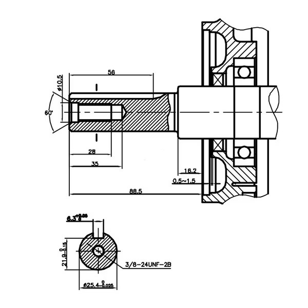 Moteur horizontal 11 CV 25,4x80 G390FI LONCIN