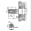 Moteur Horizontal 11 CV, 25x60 G390FAD LONCIN