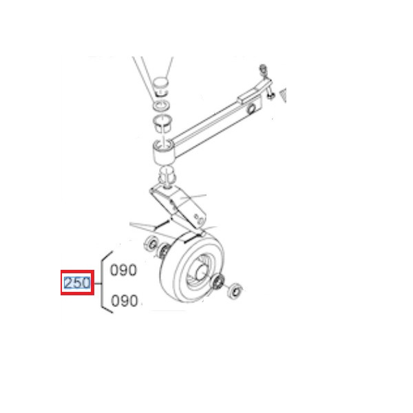 Roue orange RC50C-FC3 KUBOTA W780000262